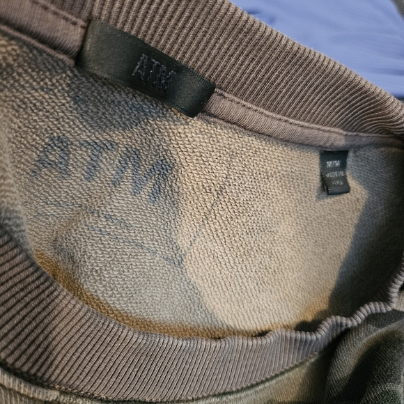 ⭐️ ATM Anthony Thomas Melillo french terry jungle camo crew sweatshirt medium - Picture 7 of 8